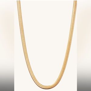 Mejuri Gold Vermeil Bold Herringbone Chain Necklace (16 in)